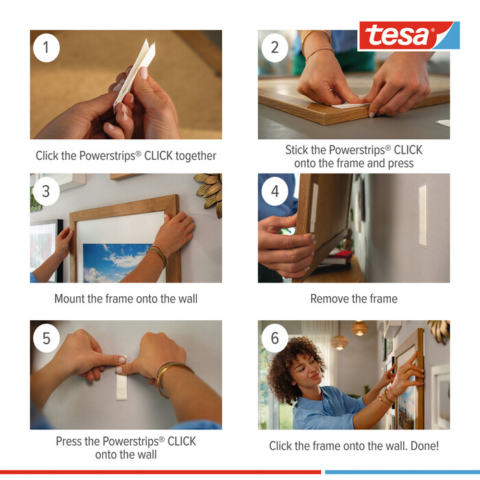 tesa® Powerstrips Click Medium 4 par